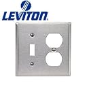 Cheap Leviton 84105 40 2 Gang Stainless Steel Type 302 Wallplate 1 Toggle 1 Duplex