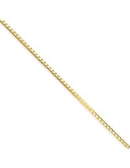 14k Gold 1.25mm Box Chain 20 Inches