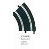 Scalextric C8206 Radius 2 Curve 45 degree x2 (C151) 1:32 Scale Track Accessory