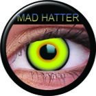Farbige Kontaktlinsen crazy Kontaktlinsen crazy contact lenses mad hatter grün gelb schwarz 1 Paar inkl. 60ml Kombilösung und Kontaktlinsenbehälter