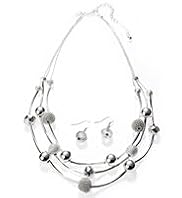 Sparkle Ball Necklace & Earrings Set