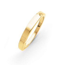 Genuine IceCarats Designer Jewelry Gift 14K 3Mm Tapered Polished Band Size 4.00