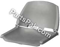 Wise Molded Plastic Seat, Grey