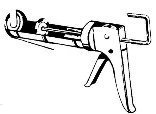 Newborn 102D 1/10GL Hex Rod Cradle Caulk Gun