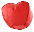 Red Heart Shape Sky Lantern - Make a Wish - Sold Single