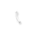 Soft Acrylic Eyebrow Retainer 14G 3/8" Long UV Clear