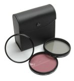 Kodak EasyShare Z712, Z812 IS - 55mm High Resolution 3-piece Filter Set (UV, Fluorescent, Polarizer) - (Not Kodak Brand)