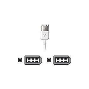 Apple IEEE 1394 FireWire 400 Cable 6 pin to 6 pin, 1.8m (white)