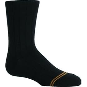 GOLD TOE Boys' Rib Dress Crew Socks - 3 pr pk Black