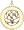 100 Golf Clubs on Open Disc, 14K White Gold Charm