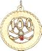 100 Golf Clubs on Open Disc, 14K Gold Charm