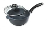 Swiss Diamond Cast-Aluminum Nonstick 3.2-Quart Saucepan with Lid