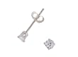 Sterling Silver 2mm Round Clear CZ Earrings