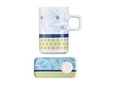 Arzberg Akita Akita Blue Espresso Cup w Snack Saucer 3.7-oz. by Arzberg