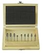 Westward 2LYR3 Carbide Bur Set, Single Cut, 1/8 In, 9 Pcs