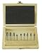 Westward 2LYR3 Carbide Bur Set, Single Cut, 1/8 In, 9 Pcs