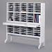 E-Z Sort Satellite Mail Station Base, 57-1/8wx18-1/4dx14-19h, Light Gray Steel (SAF7756GR)