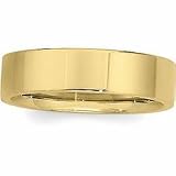 10K Yellow Gold Flat Comfort Fit Band - 10mm Size 10