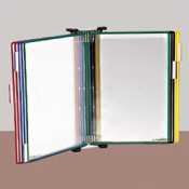 Tarifold, Inc. W291 Wall Unit Reference Starter Set with Ten Display Pockets, 20 Sheet Capacity