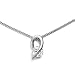 Nine Carat White Gold Cubic Zirconia Pendant and Necklace