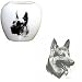 German Shepherd Pillow Vase, Porcelain by Rosalinde (4')