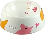 犬用陶器食器　遊ぶ犬　Ｍ　ＤＣ－１９９ 7333150