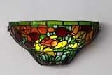 Wireless Half-Moon Stained Glass Sconce Light