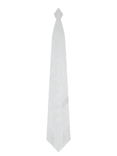White Tone-on-Tone Woven tie - embedded graphics