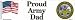 Proud Army Dad bumper sticker