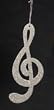 Seasons of Elegance Gold Glitter Treble Clef Music Note Christmas Ornament