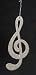 Seasons of Elegance Gold Glitter Treble Clef Music Note Christmas Ornament
