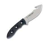 Outdoor Edge Hybrid Hook Knife with Black Kraton Handle and Leather Sheath