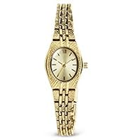 Oval Face Textured Bracelet Watch