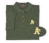 Oakland Athletics 3 Button Short Sleeve Polo Shirt