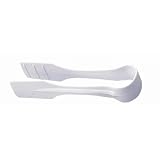 Food Tongs White plastic. 210 mm length.