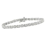 10Kt White Gold Diamond Bracelet (1 TDW, I-J, I2-3)
