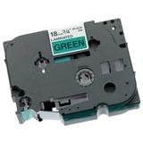 Brother 3/4 Inch x 26.2 Feet Black on Green for P-Touch (TZ741)