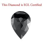 1.77x8.59x5.56 mm-4.58 Cts Black Diamond ( Pear 