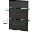 OmniMount MWFS Adjustable 2-Shelf Component Wall System with Cable Management - Espresso