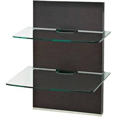 OmniMount MWFS Adjustable 2-Shelf Component Wall System with Cable Management - Espresso