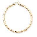 14k Polished 3mm Twisted Hoop Earrings
