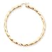 14k Polished 3mm Twisted Hoop Earrings