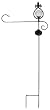 Garden Flag Stand with Fleur de Lis Solar Light