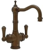IMAGE OF U.1469LS-IB-2 Perrin and Rowe Collection Triflow Technology Filtration 2-Lever Bar Faucet CA/VT Code Compliant: Inca Brass