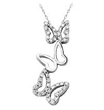 14kt. White Gold, 1/5 ct. tw. Butterfly Pendant