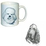 Bloodhound Coffee Mug, Porcelain by Rosalinde (11 oz.)