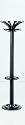 Coat and umbrella stand with 6 triple hooks