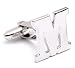 Personalized Silver My Initials Alphabet/Letter M Cufflinks Formal Wear