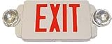 Exit Sign/Emergency Light Combo (Compact Red LED w/Battery Backup)