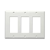 Decora Faceplate, Triple Hole, White